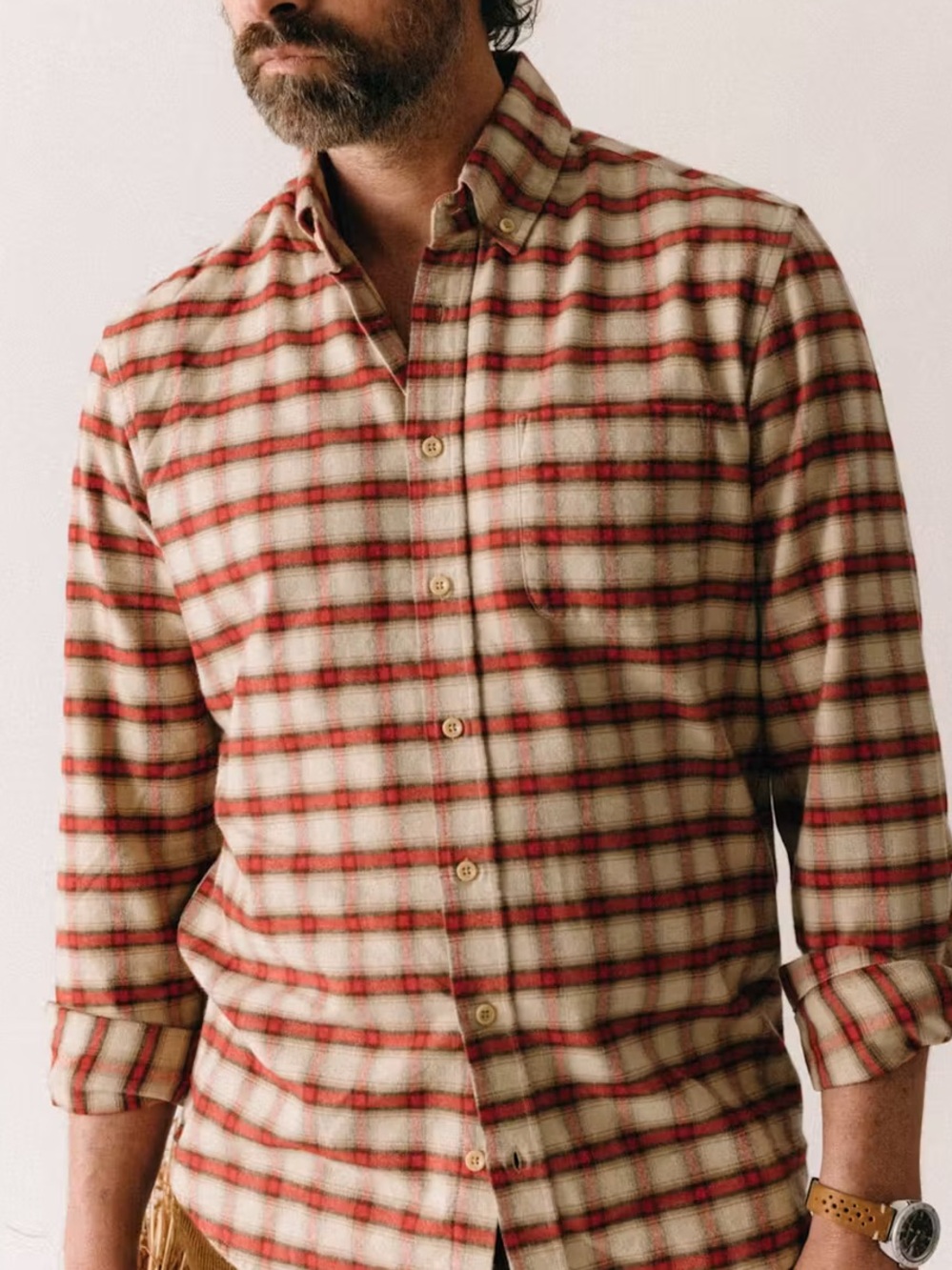 NEW❤️Taylor Stitch The jack in Cardinal plaid flannel $135.